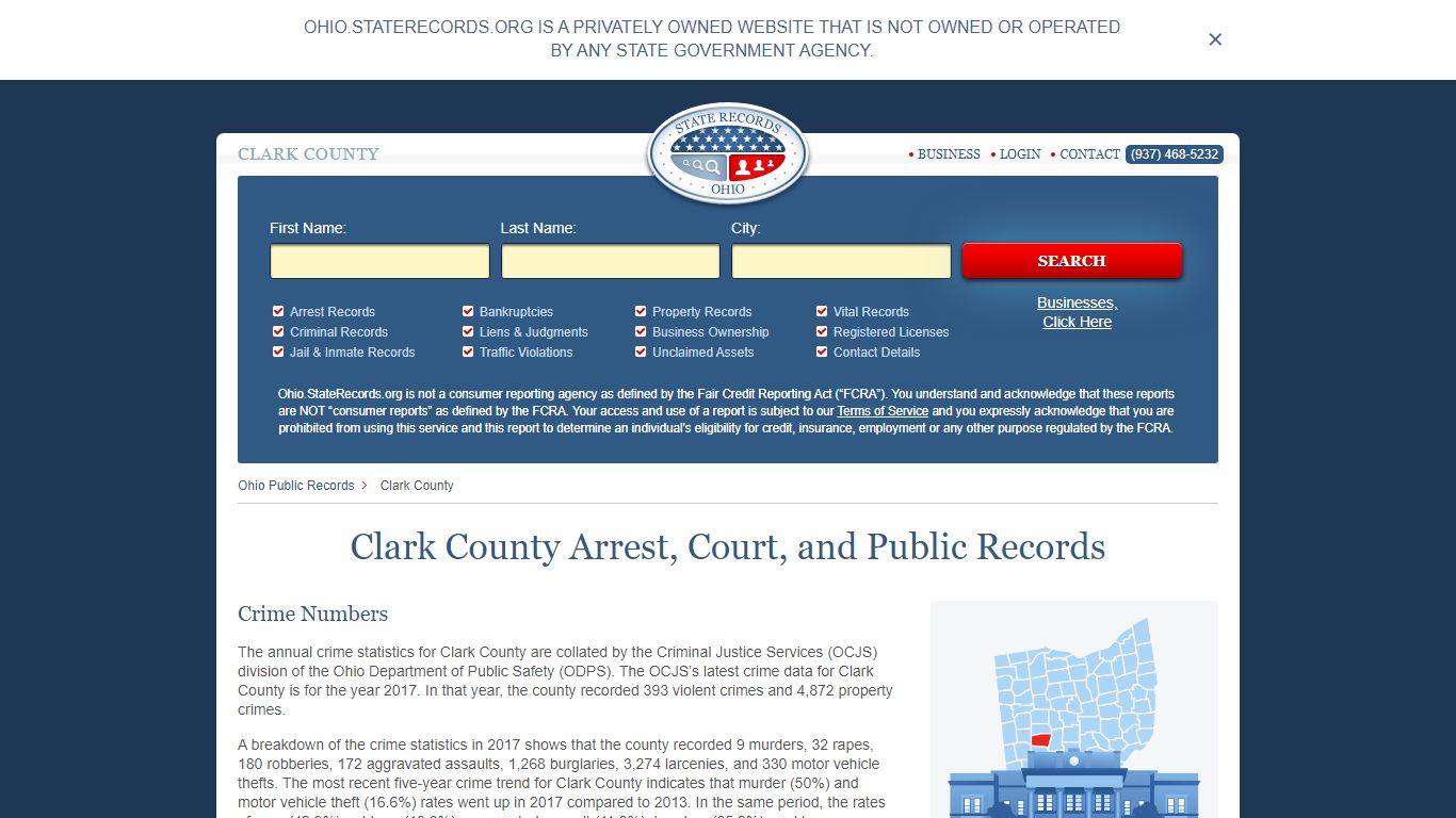 Clark County Arrest, Court, and Public Records